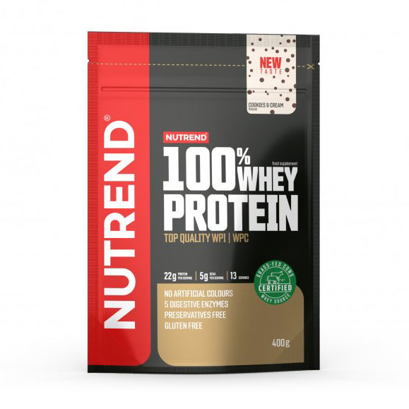 Протеїн Nutrend 100% Whey Protein Печиво та крем, в порошку, 400 г