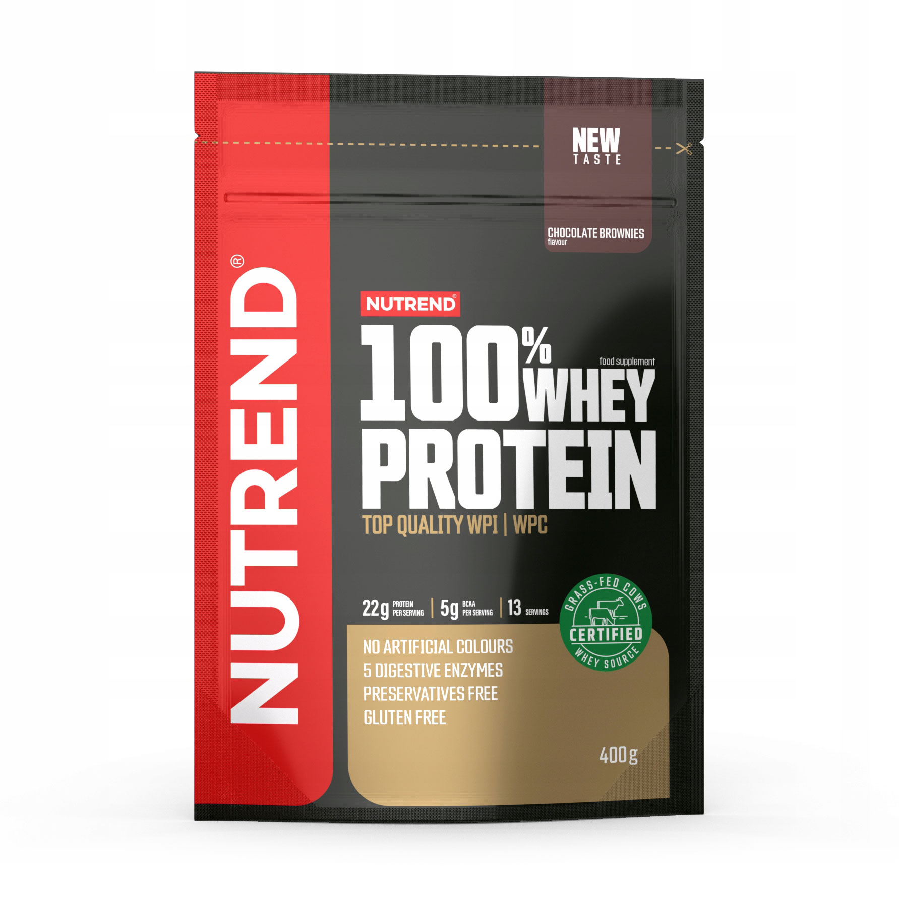 Протеїн Nutrend 100% Whey Protein Шоколадний брауні, в порошку, 400 г